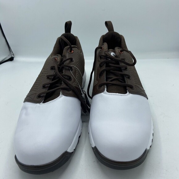 Footjoy Mens Contour Fit Golf Mens Size 9.5 M Shoes 54096 Leather Brown - Picture 4 of 6